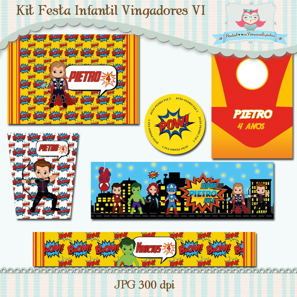 Kit Festa Infantil Vingadores VI
