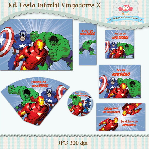 Kit Festa Infantil Vingadores X