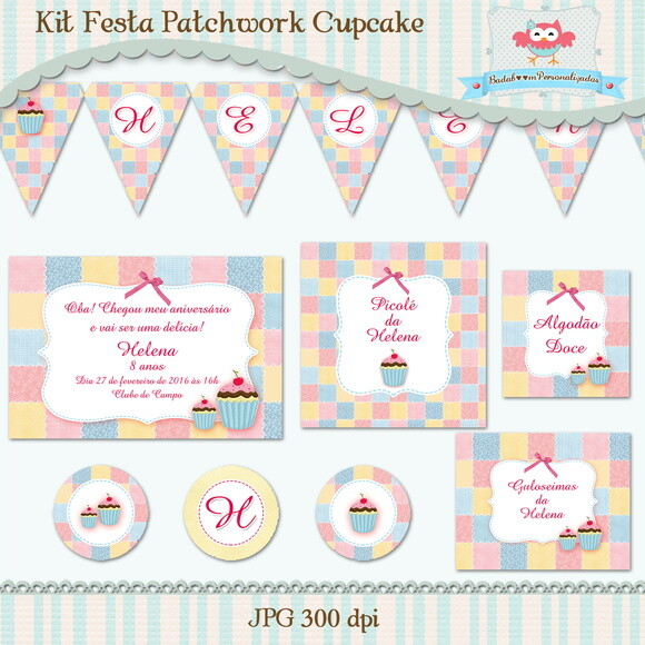 Kit Festa Pacthwork Cupcake