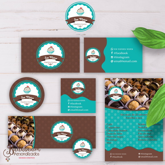 Kit Identidade Visual Brigadeiros Gourmet