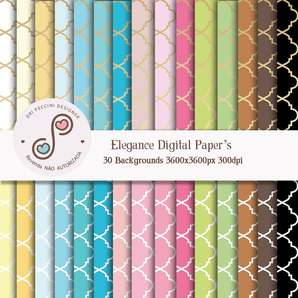 Kit Papéis Digitais Elegance