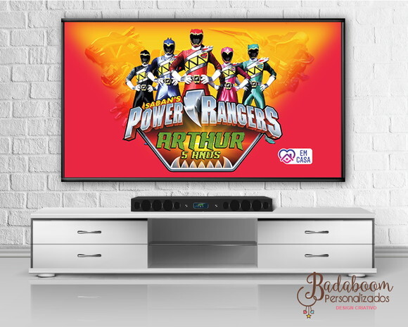 Painel Digital Para Tv Power Rangers Dino Charge