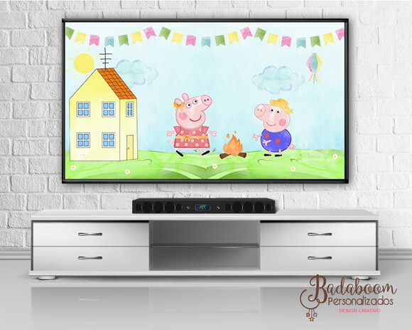 Painel Digital Para Tv Pig Festa Junina