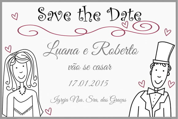 Save the Date Noivos (arte)