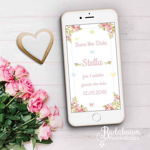 Save The Date Digital Jardim De Borboletas