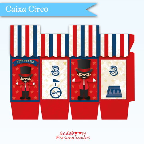 Arte Digital Caixa Circo Vintage