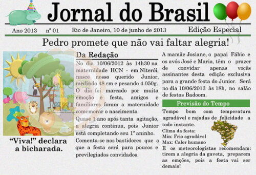 Arte Digital Convite Jornal Do Safari