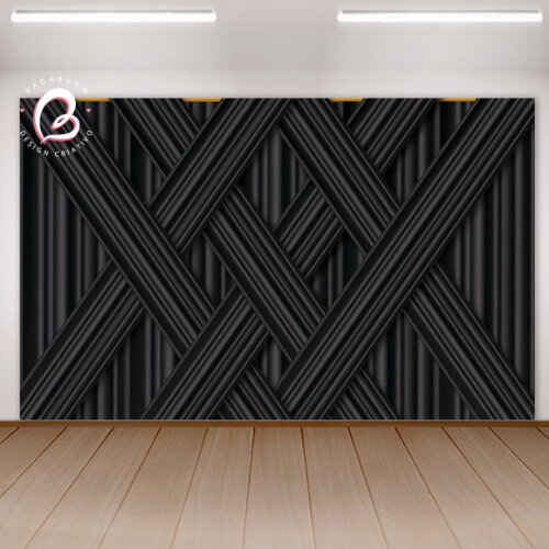 Arte Digital Painel Cortina Preta Luxo