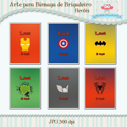 Arte Digital para Bisnaga Brigadeiro Heróis