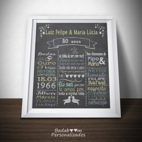 Arte Digital Para Chalkboard Bodas De Ouro