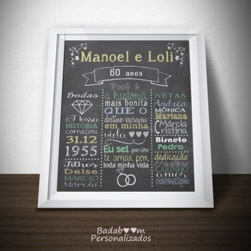Arte Digital Para Chalkboard Bodas Diamante