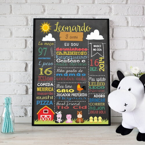 Arte Digital Para Chalkboard Fazendinha