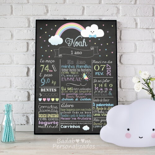 Arte Digital Para Chalkboard Chuva De Bençãos