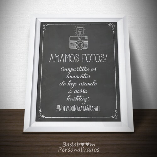 Arte Digital Para Chalkboard Noivado Foto