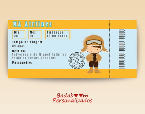 Arte Digital Para Convite Aviador