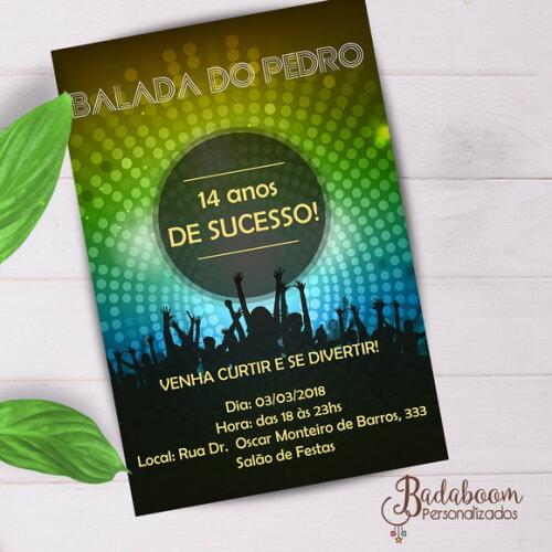 Arte Digital Para Convite Balada