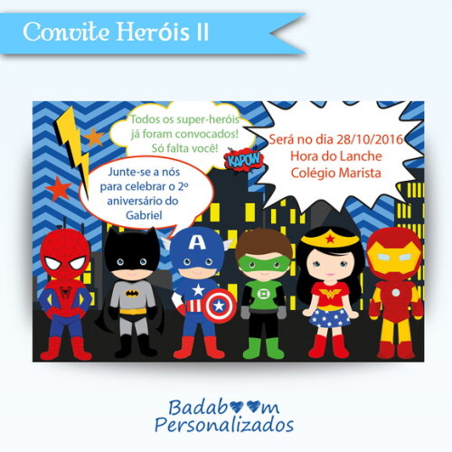 Arte Digital para Convite Heróis II
