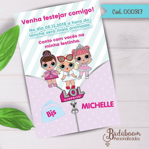 Arte Digital Para Convite Infantil Lol
