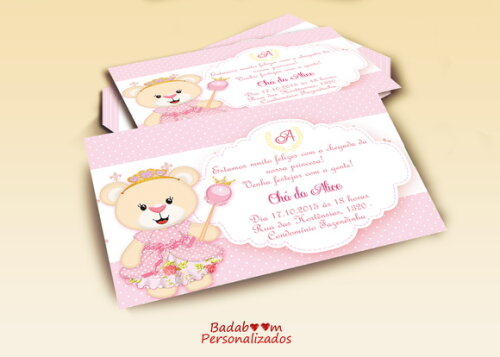 Arte Digital Para Convite Princesa Ursa