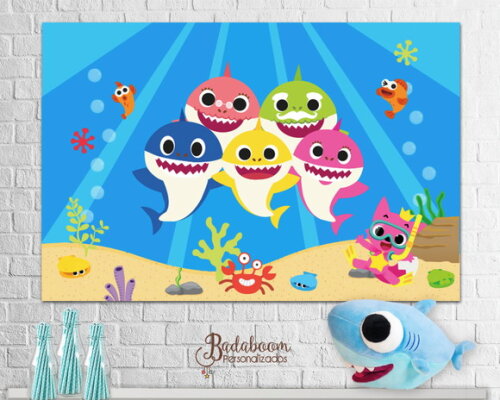 Arte Digital Para Painel Baby Shark