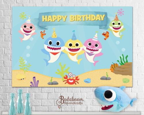 Arte Digital Para Painel Baby Shark