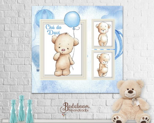 Arte Digital Para Painel Chá De Bebê Urso