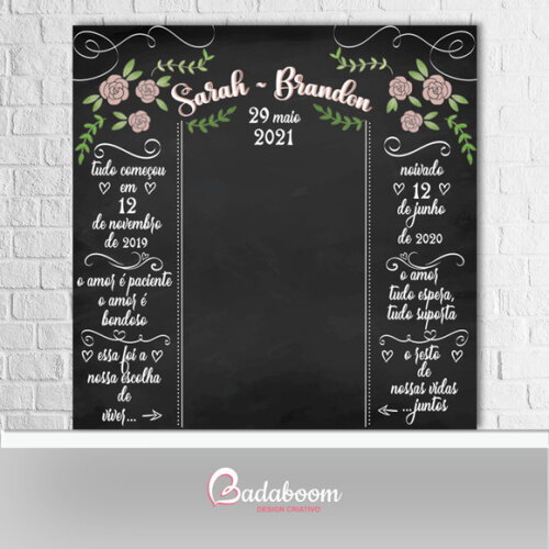 Arte Digital Para Painel Foto Casamento