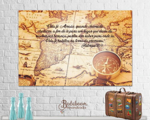 Arte Digital Para Painel Mapa Mundi Vintage