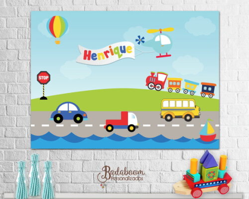 Arte Digital para Painel Meios de Transporte