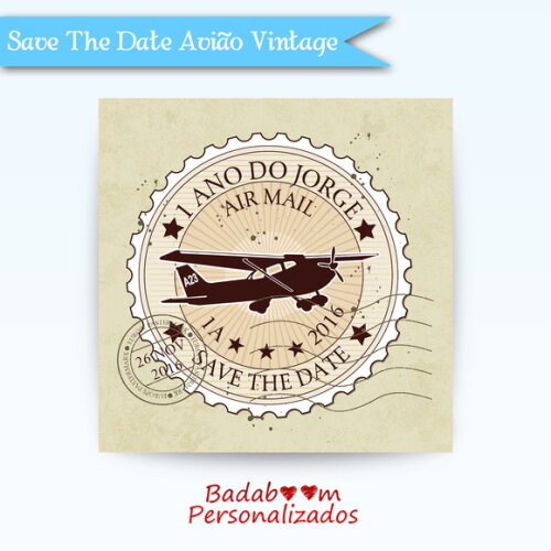 Arte Digital Para Save The Date Aviador