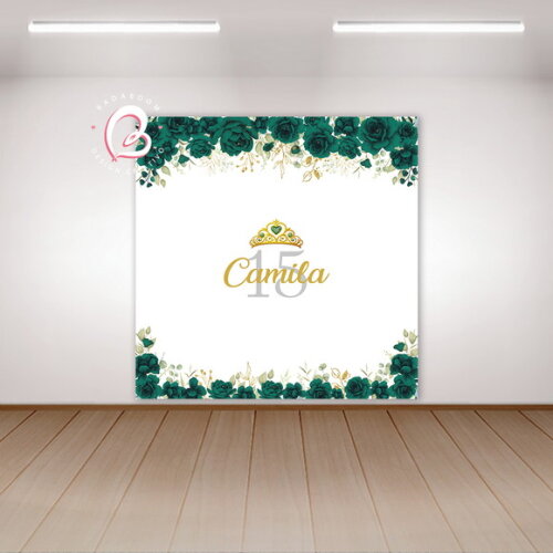 Arte Digital para Tapete Floral 15 Anos
