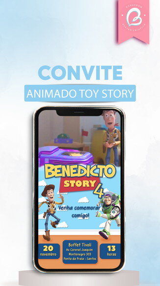 Convite Animado Toy Story