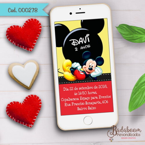 Convite Digital Mickey
