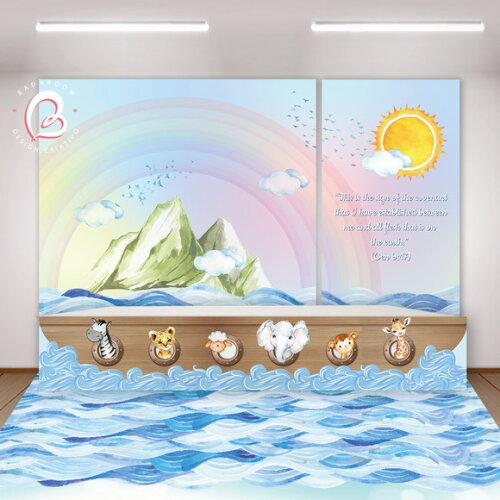 Kit Arte Digital Painel Arca de Noé