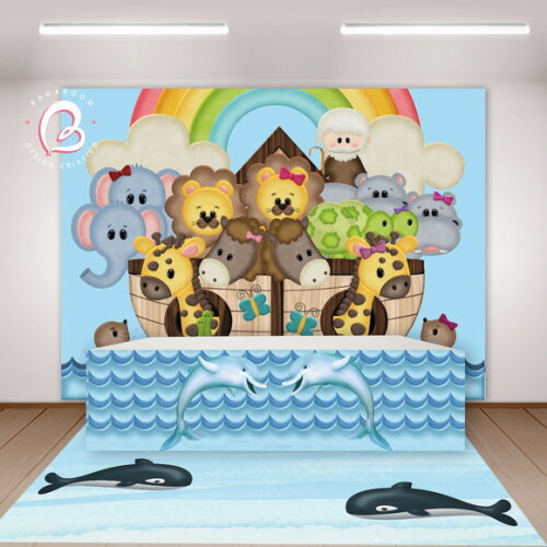 Kit Arte Digital Painel Arca de Noé