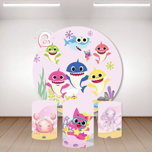 Kit Arte Digital Painel Baby Shark