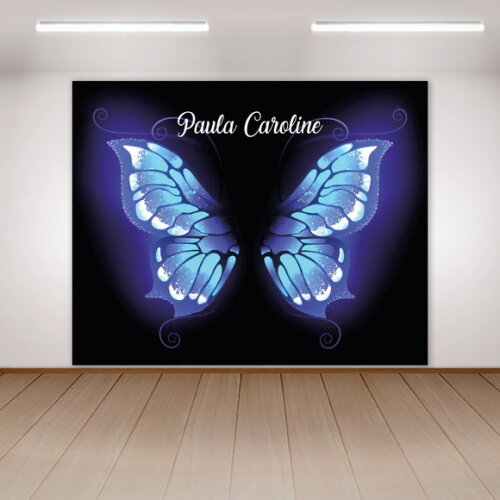 Kit Arte Digital Painel Borboleta Neon