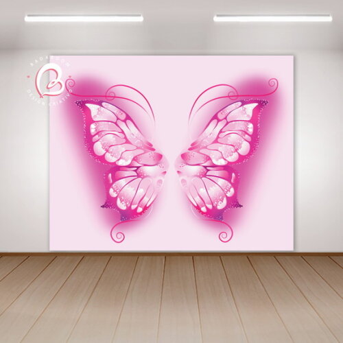Kit Arte Digital Painel Borboleta Neon