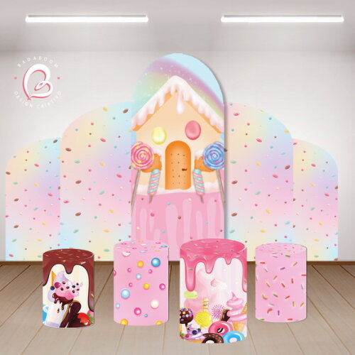Kit Arte Digital Painel Candyland