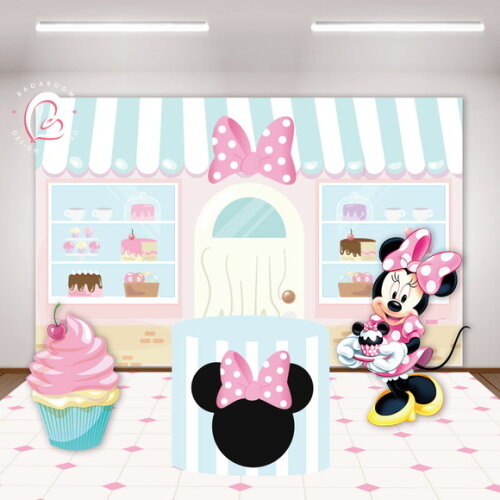 Kit Arte Digital Painel Confeitaria da Minnie