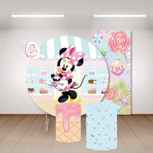 Kit Arte Digital Painel Confeitaria da Minnie