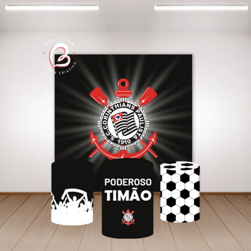 Kit Arte Digital Painel Futebol Timão