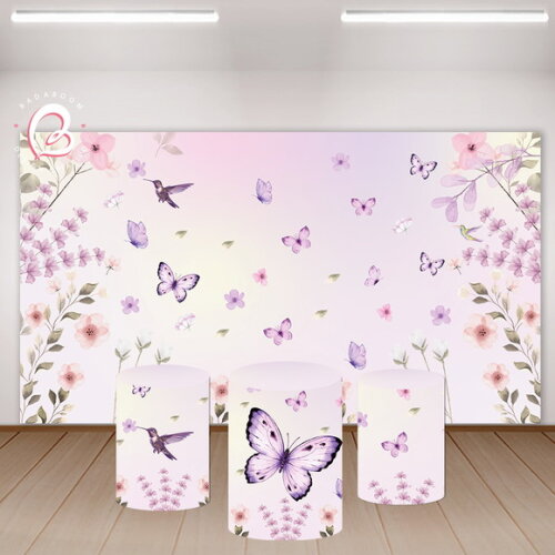 Kit Arte Digital Painel Jardim de Borboletas