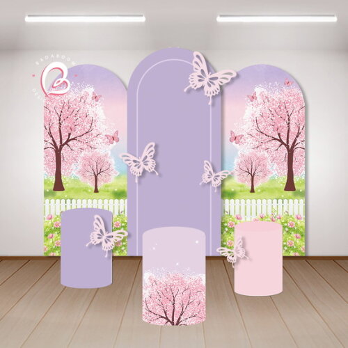 Kit Arte Digital Painel Jardim de Borboletas