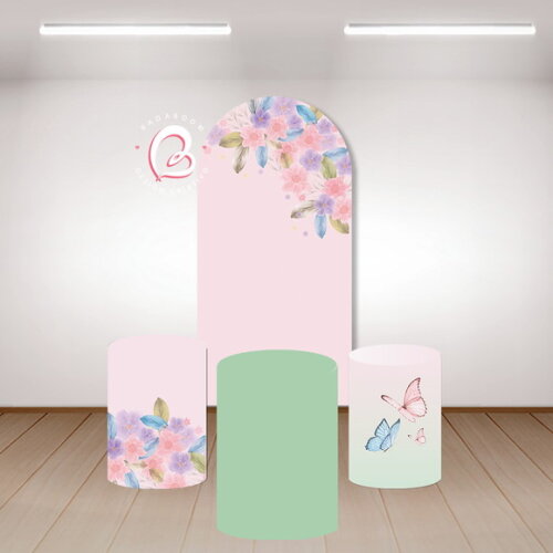 Kit Arte Digital Painel Jardim de Borboletas