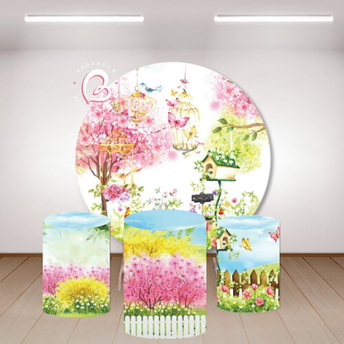 Kit Arte Digital Painel Jardim Aquarela