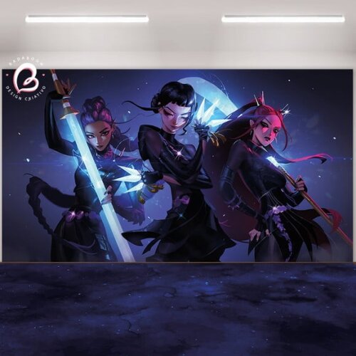 Kit Arte Digital Painel K-pop Caçadoras de Demônios
