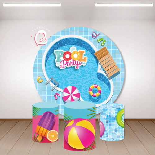 Kit Arte Digital Painel Pool Party