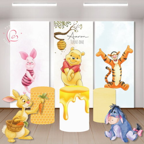 Kit Arte Digital Painel Ursinho Pooh