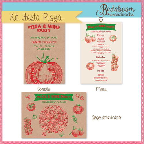 Kit Arte Digital Para Festa Pizza